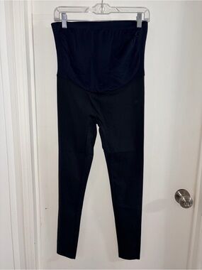 High-Waist Black Maternity Leggings